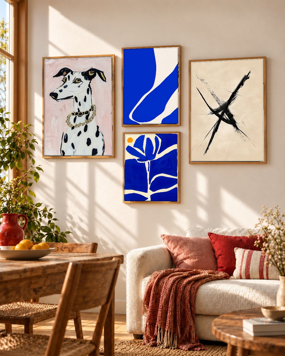 Set de 4 cuadros decorativos que combinan