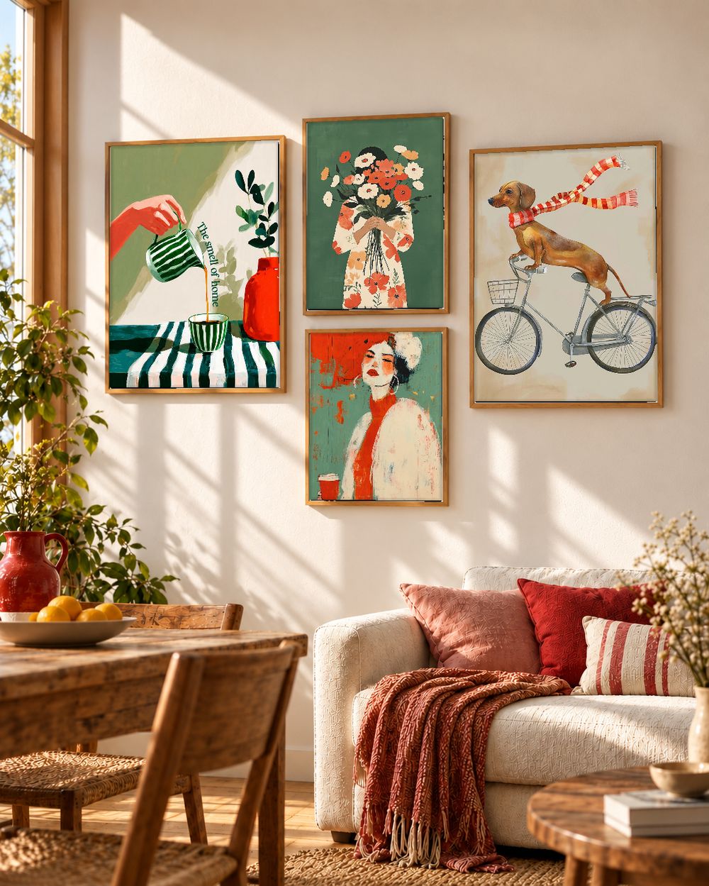 Set de 4 cuadros decorativos que combinan