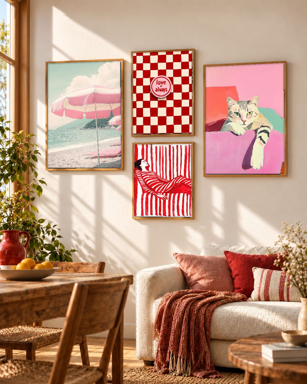 Set de 4 cuadros decorativos que combinan