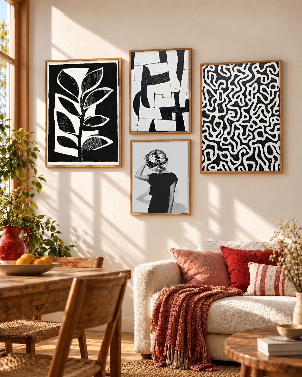 Set de 4 cuadros decorativos que combinan