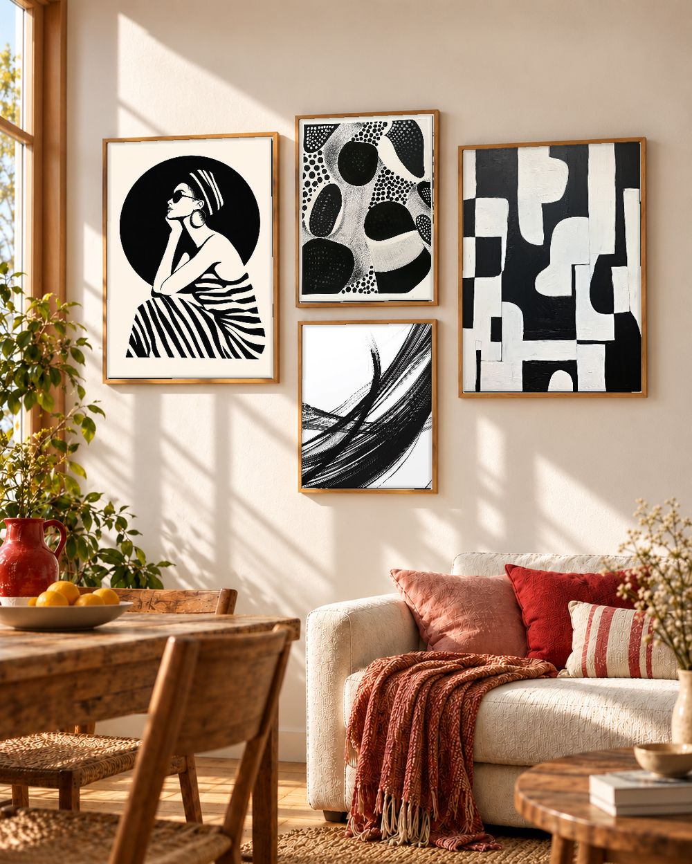 Set de 4 cuadros decorativos que combinan