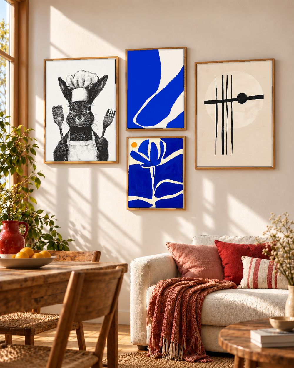 Set de 4 cuadros decorativos que combinan