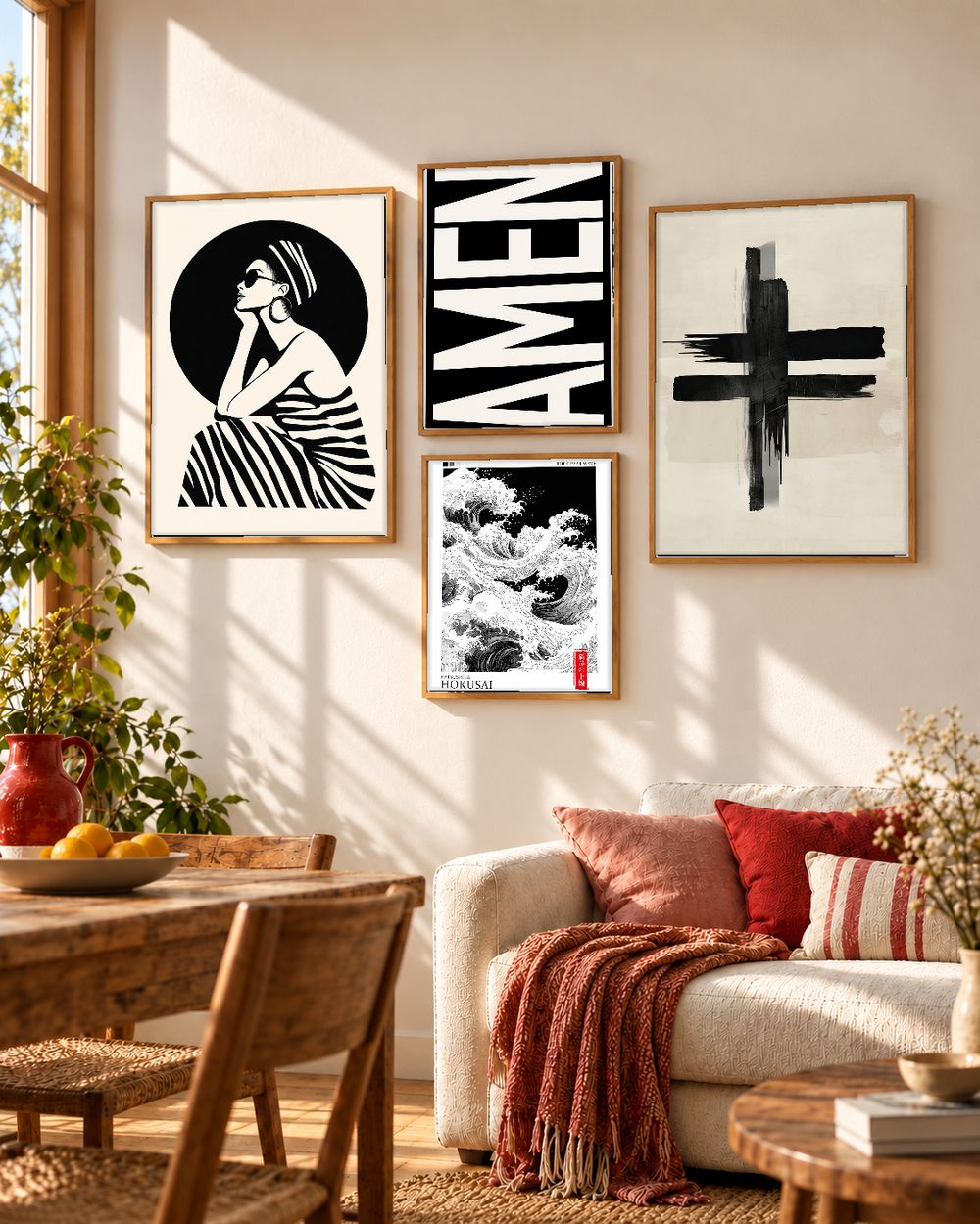 Set de 4 cuadros decorativos que combinan