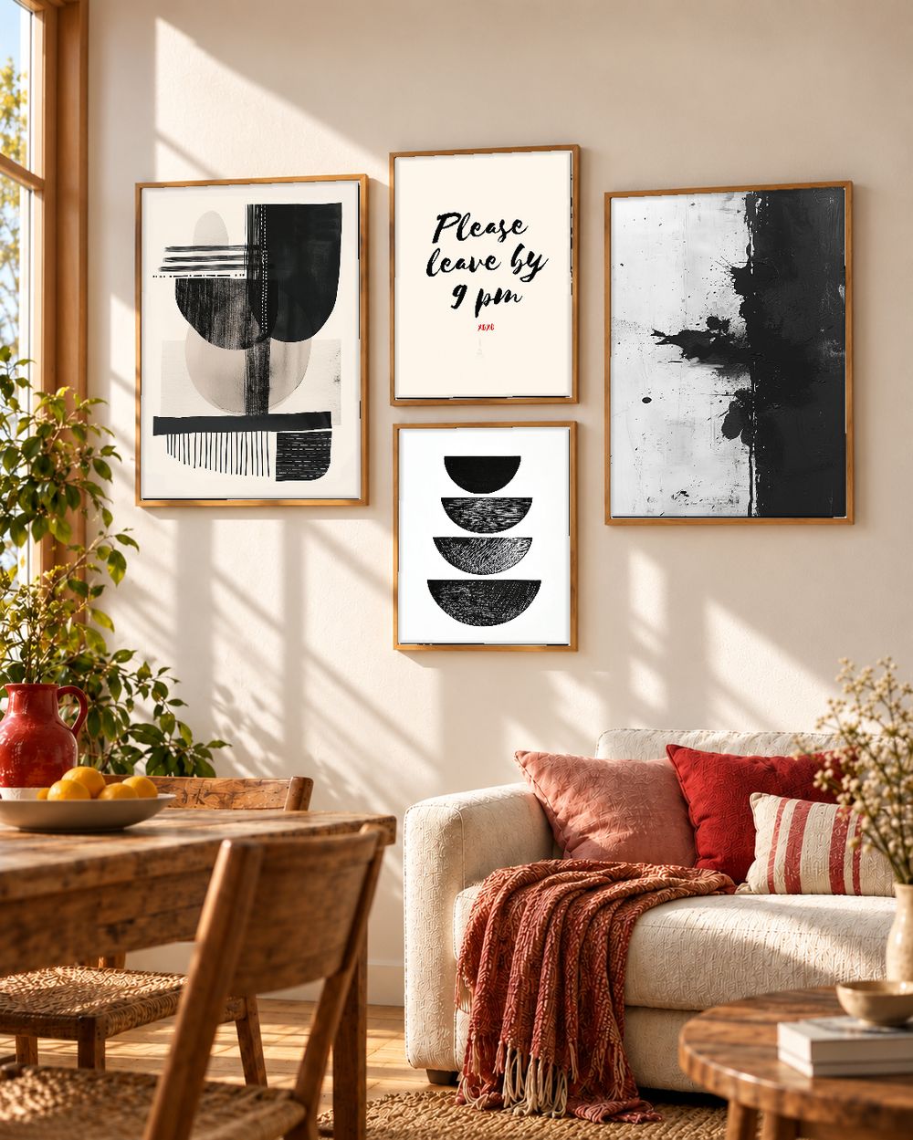 Set de 4 cuadros decorativos que combinan