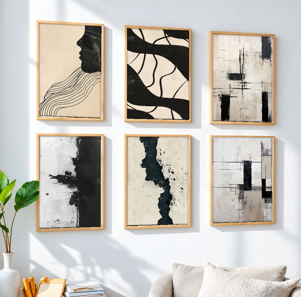 Set de 6 cuadros decorativos que combinan