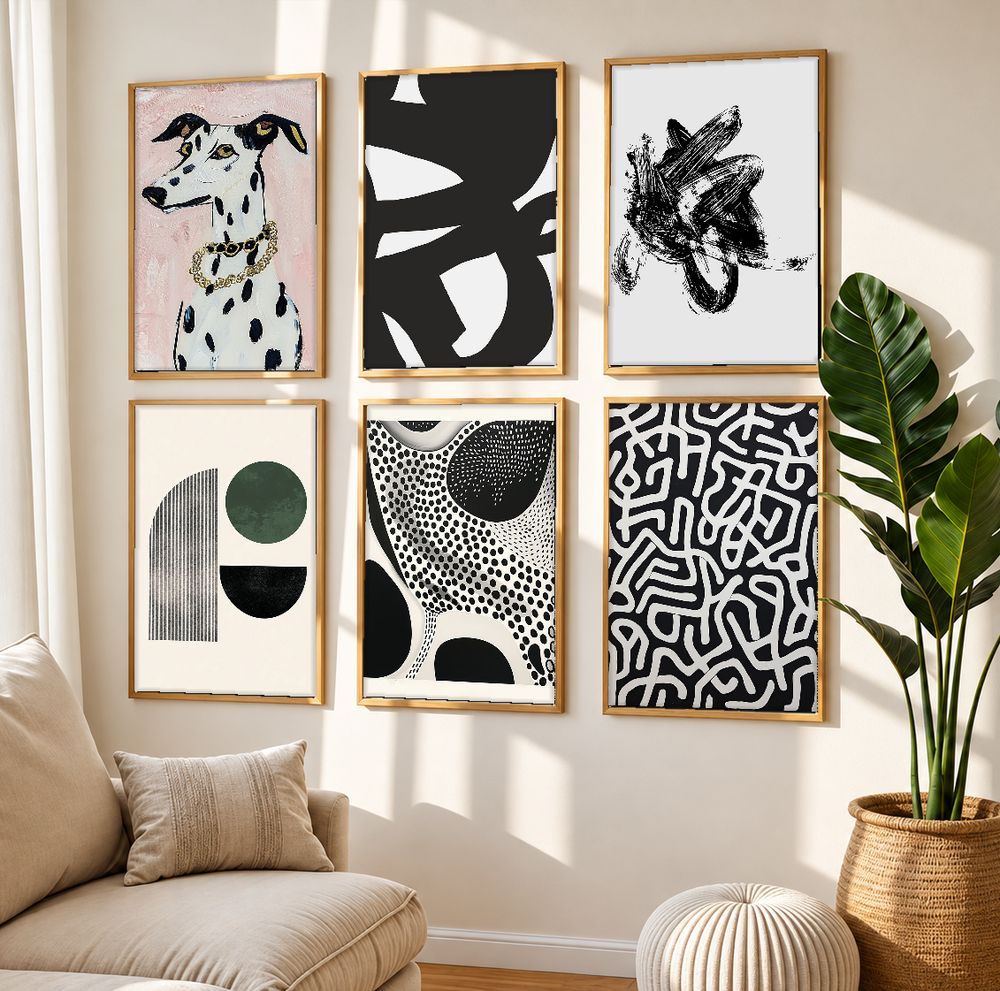 Set de 6 cuadros decorativos que combinan