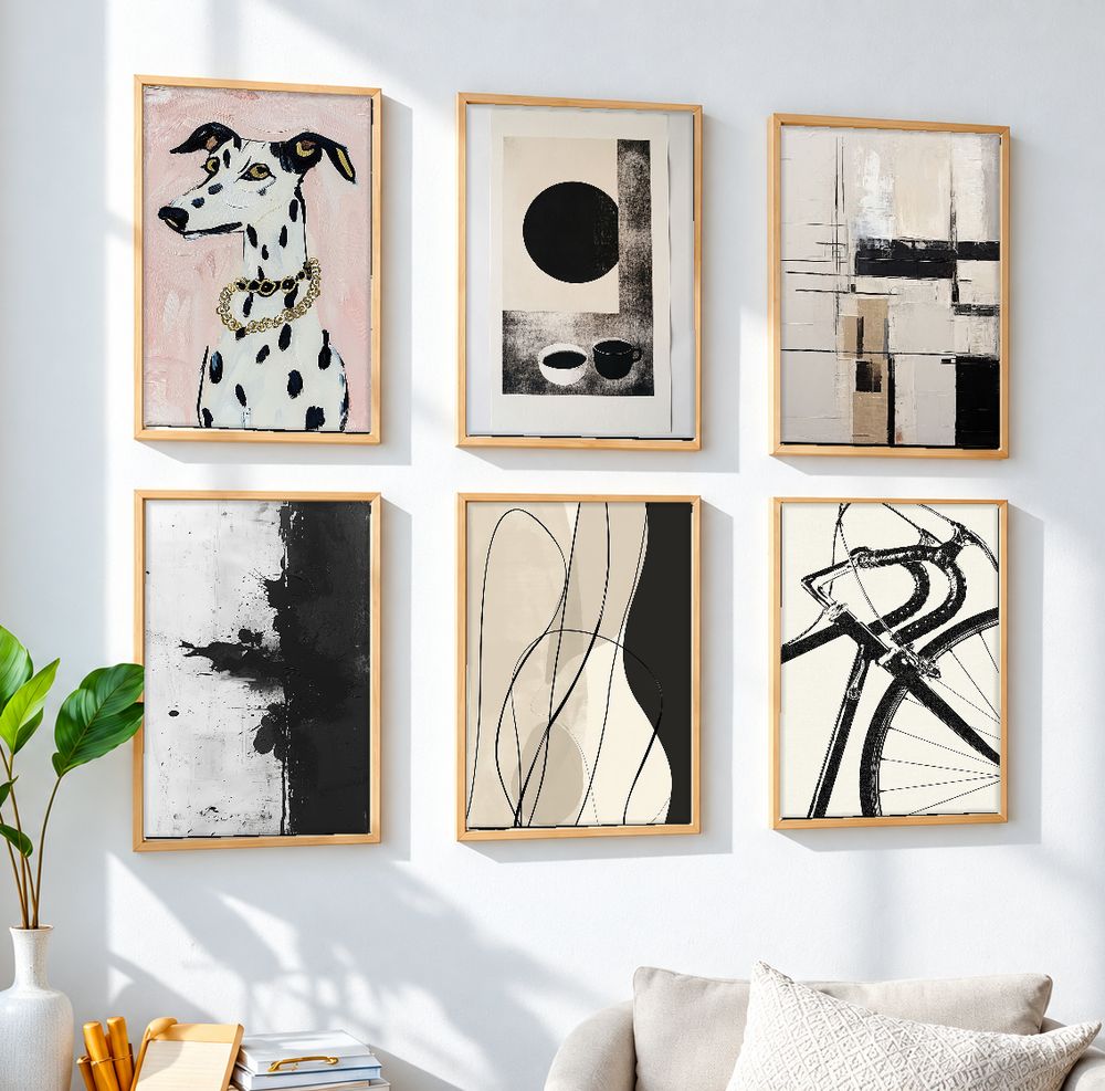 Set de 6 cuadros decorativos que combinan