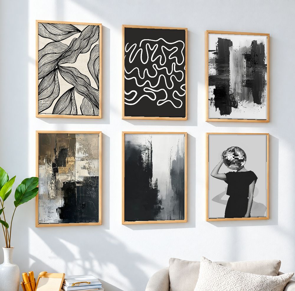 Set de 6 cuadros decorativos que combinan