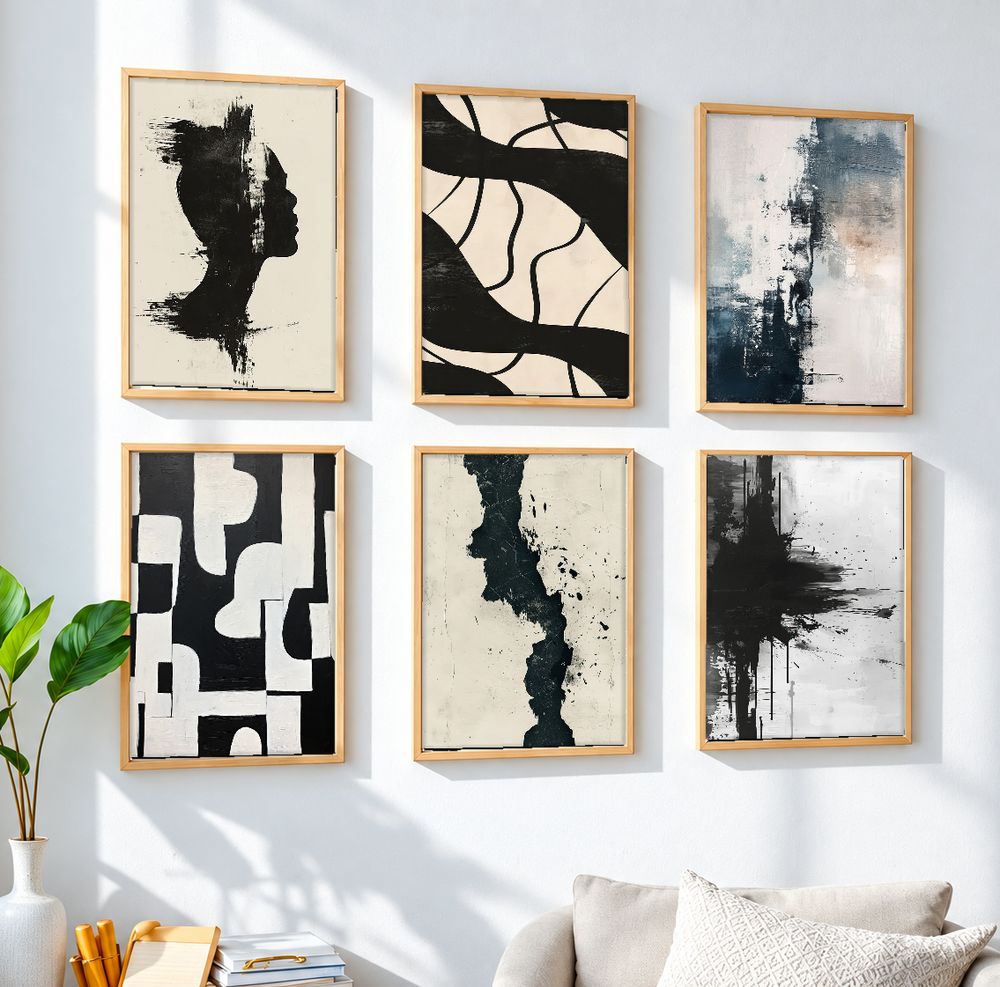 Set de 6 cuadros decorativos que combinan