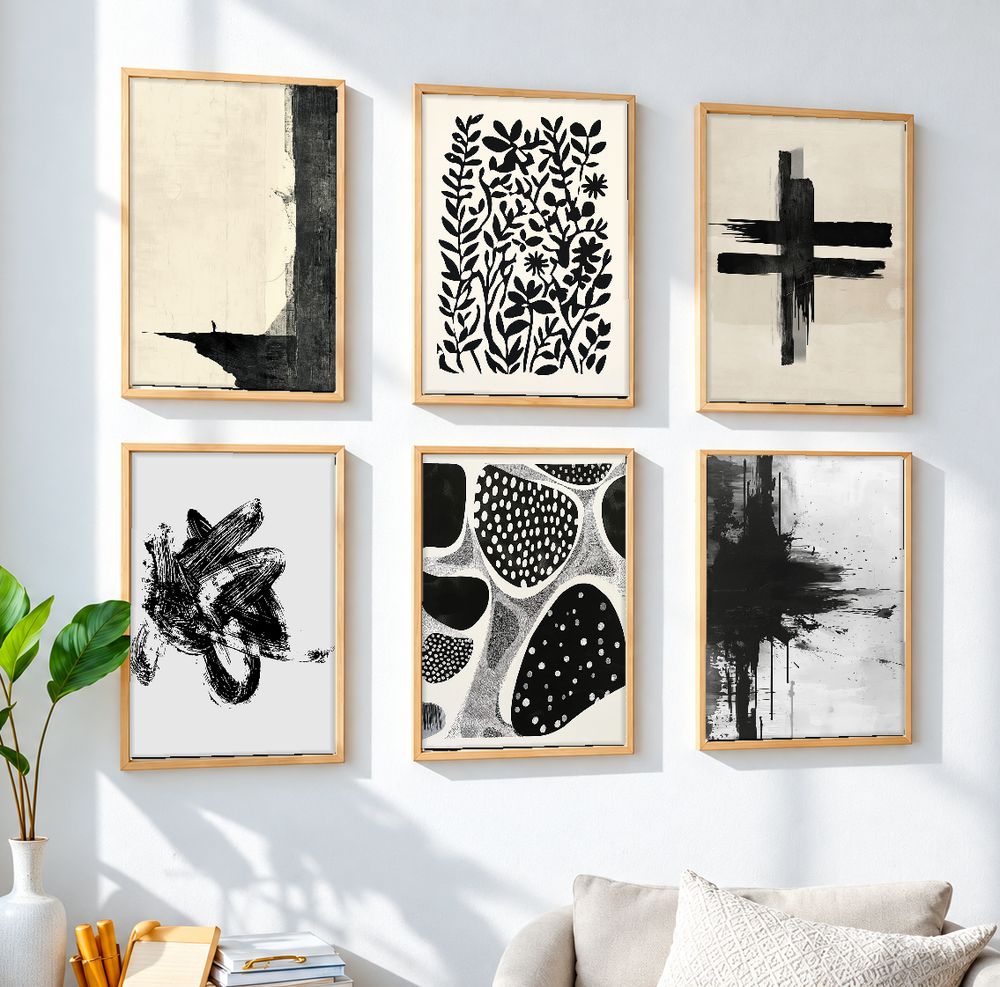 Set de 6 cuadros decorativos que combinan