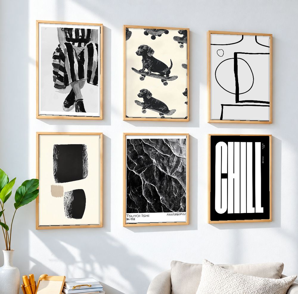 Set de 6 cuadros decorativos que combinan
