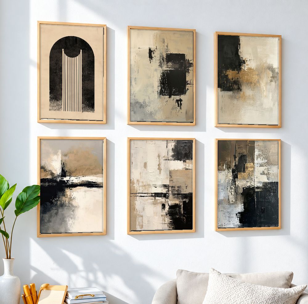 Set de 6 cuadros decorativos que combinan
