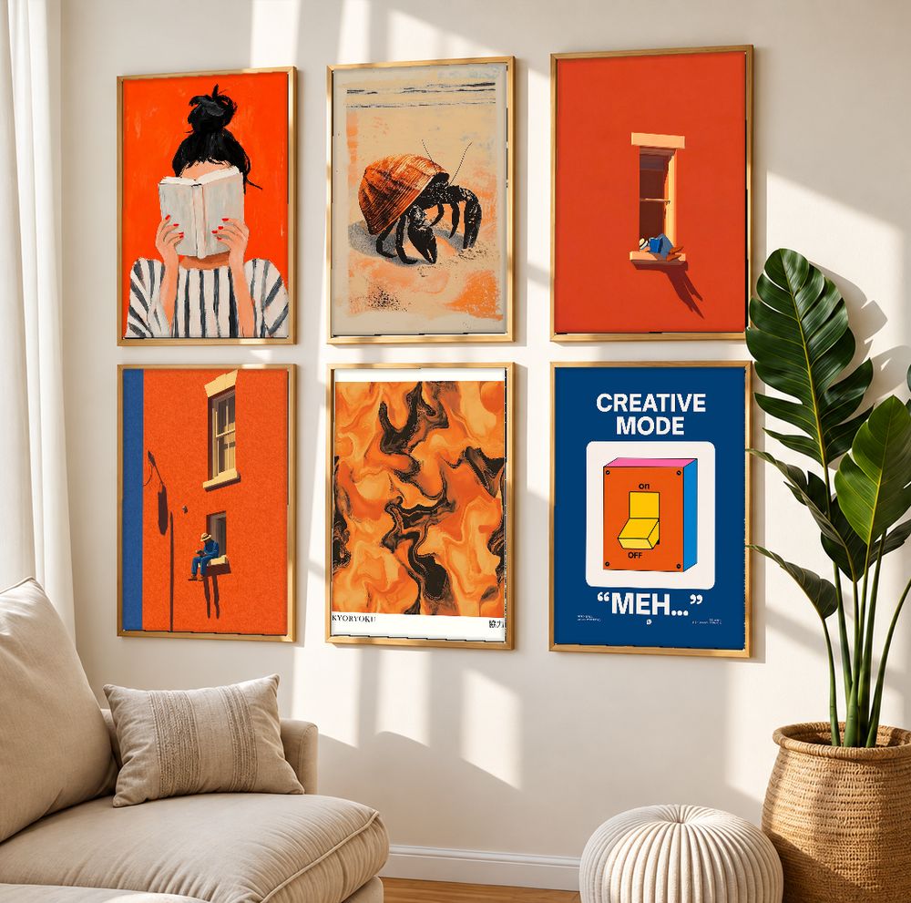Set de 6 cuadros decorativos que combinan