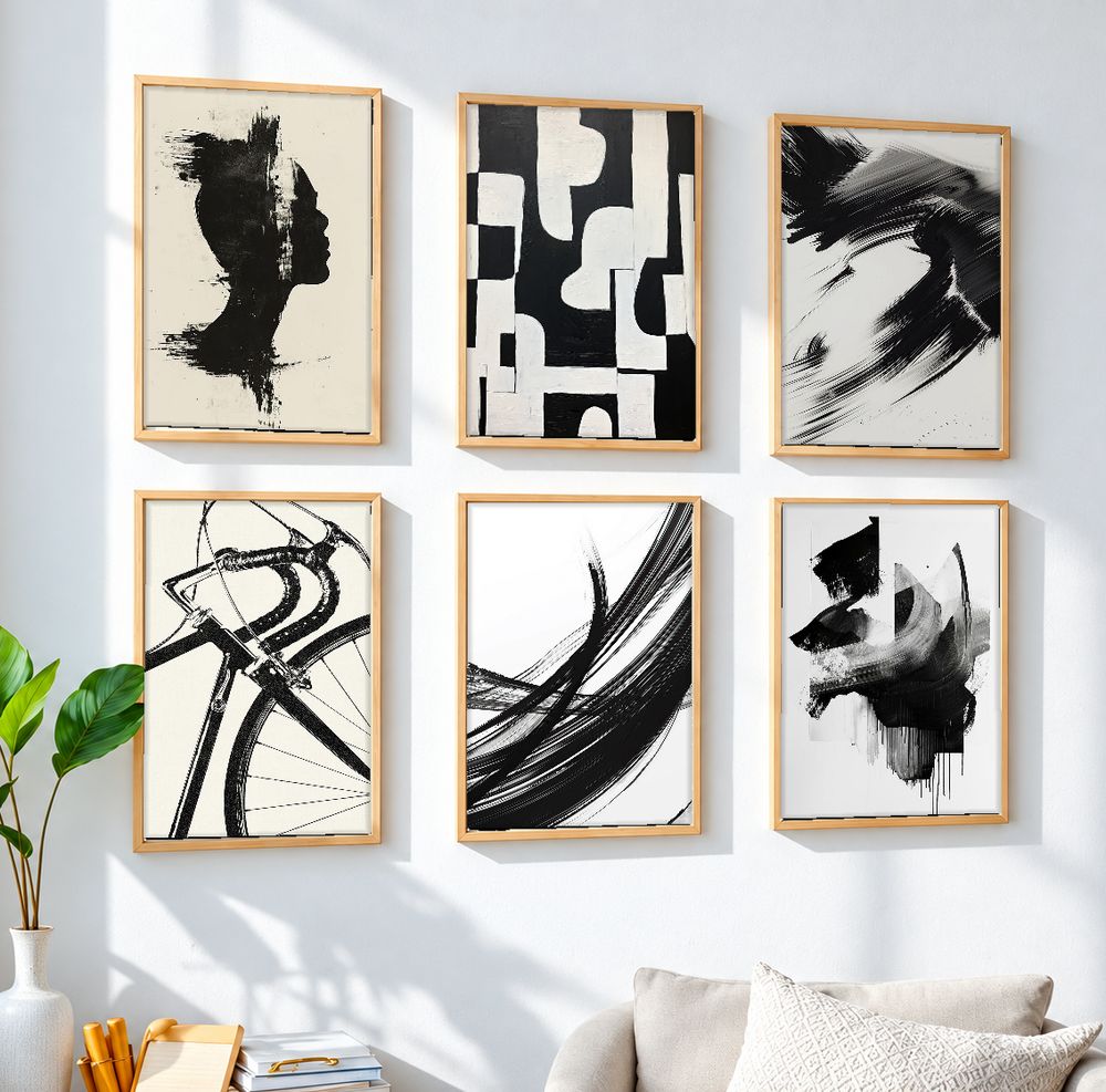 Set de 6 cuadros decorativos que combinan