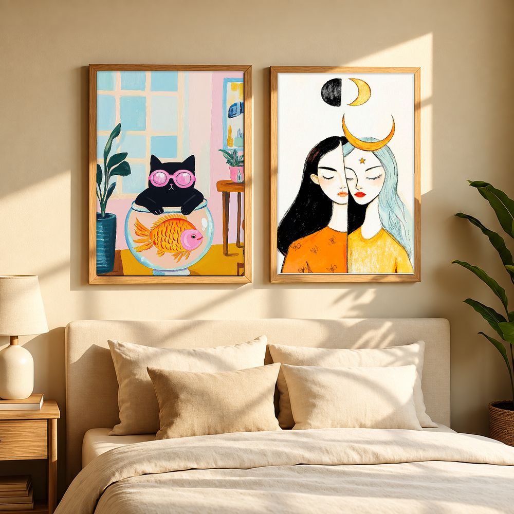 Set de 2 cuadros decorativos que combinan