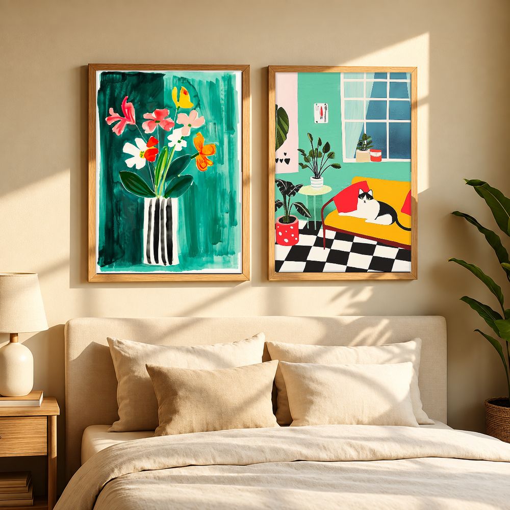 Set de 2 cuadros decorativos que combinan