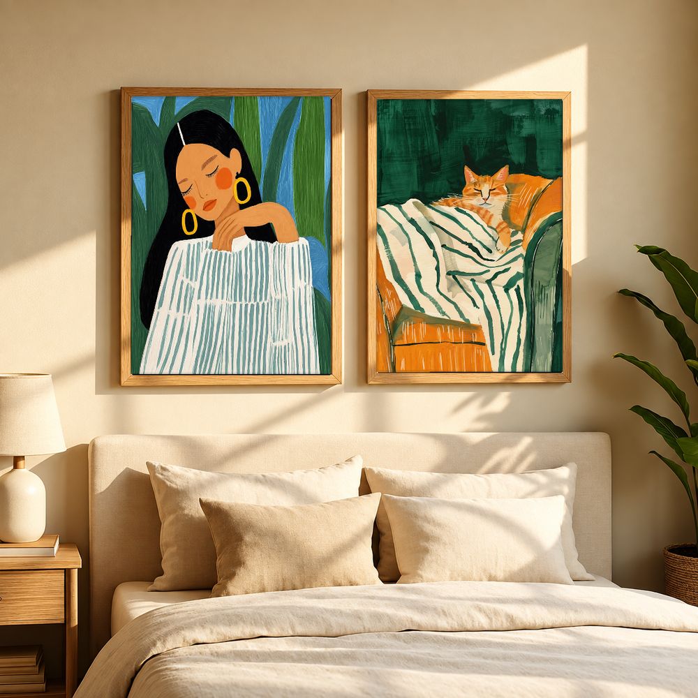 Set de 2 cuadros decorativos que combinan