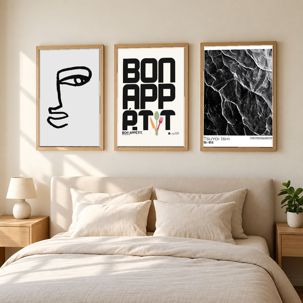 Set de 3 cuadros decorativos que combinan