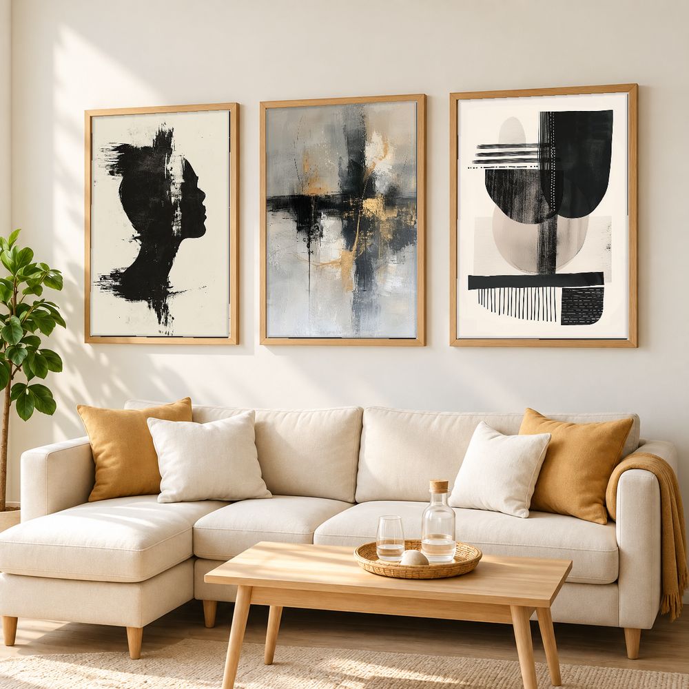 Set de 3 cuadros decorativos que combinan