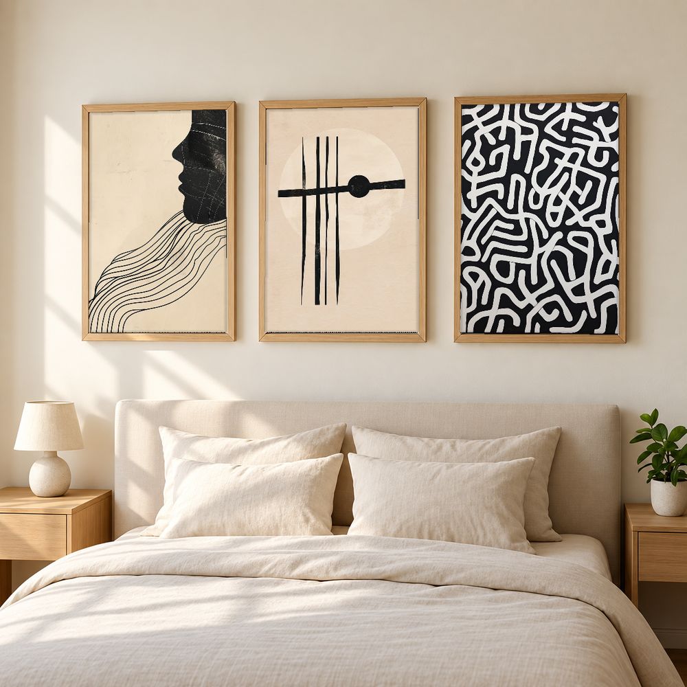 Set de 3 cuadros decorativos que combinan