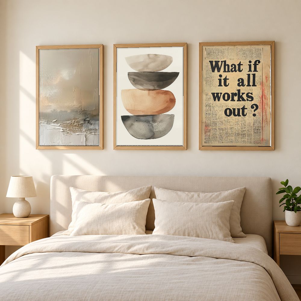Set de 3 cuadros decorativos que combinan