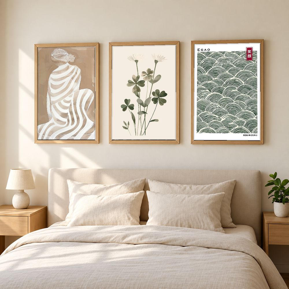 Set de 3 cuadros decorativos que combinan