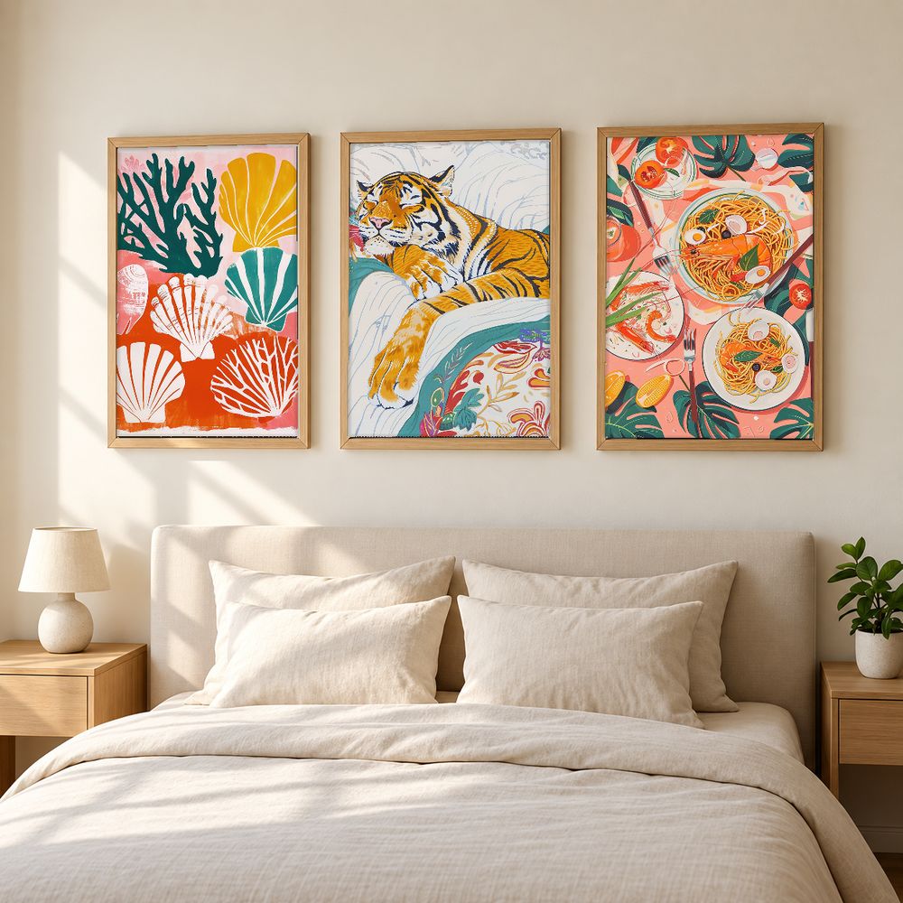 Set de 3 cuadros decorativos que combinan