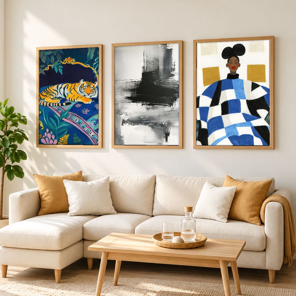 Set de 3 cuadros decorativos que combinan