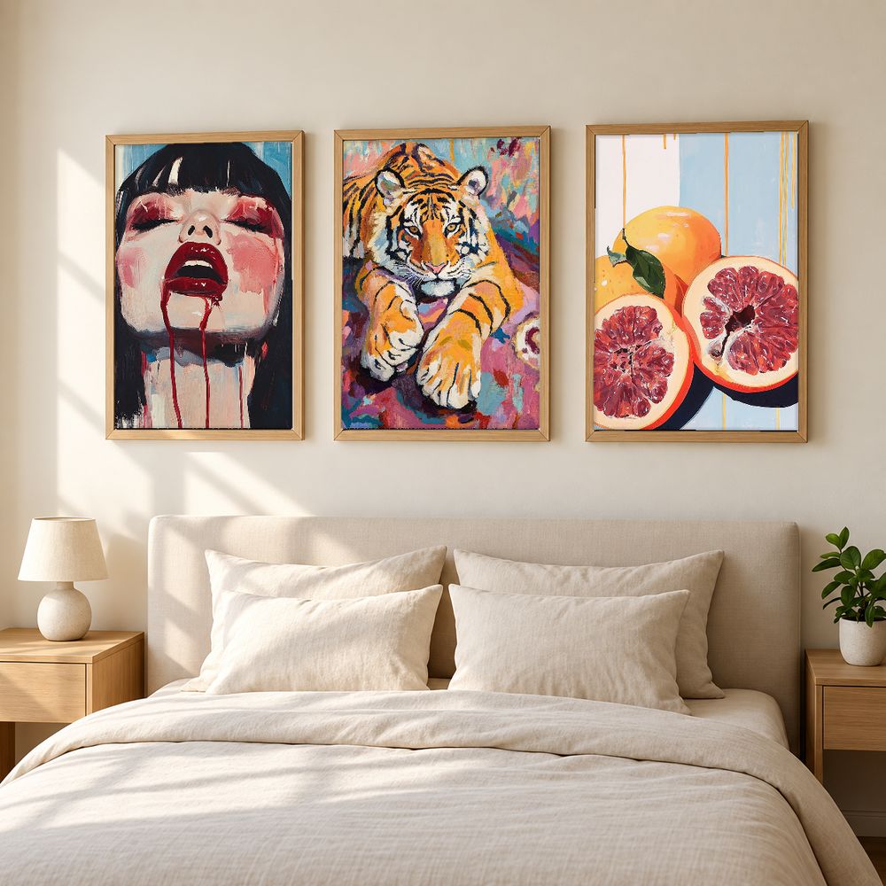 Set de 3 cuadros decorativos que combinan