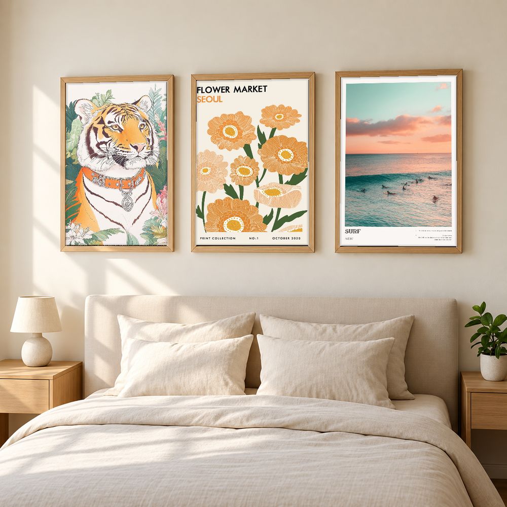 Set de 3 cuadros decorativos que combinan