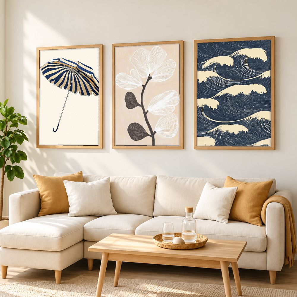 Set de 3 cuadros decorativos que combinan