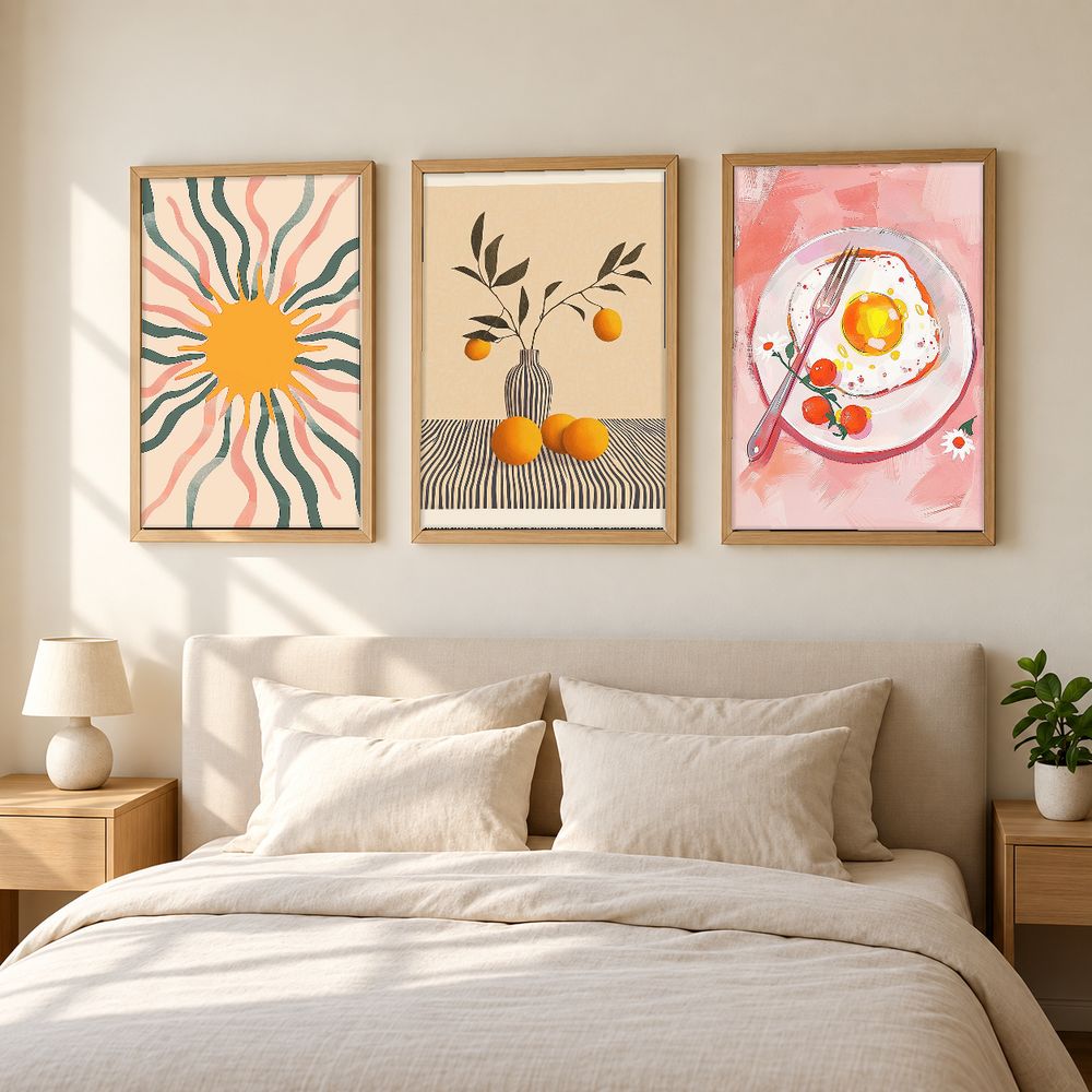 Set de 3 cuadros decorativos que combinan