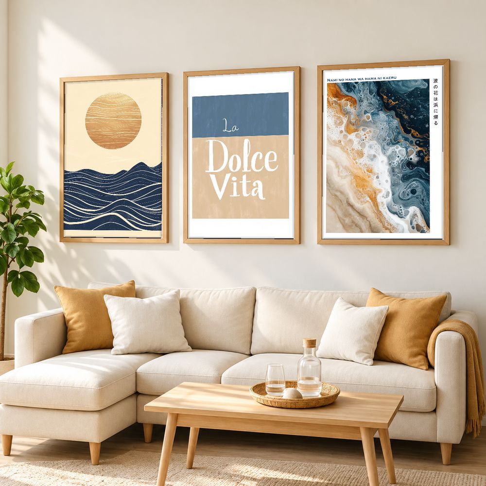 Set de 3 cuadros decorativos que combinan