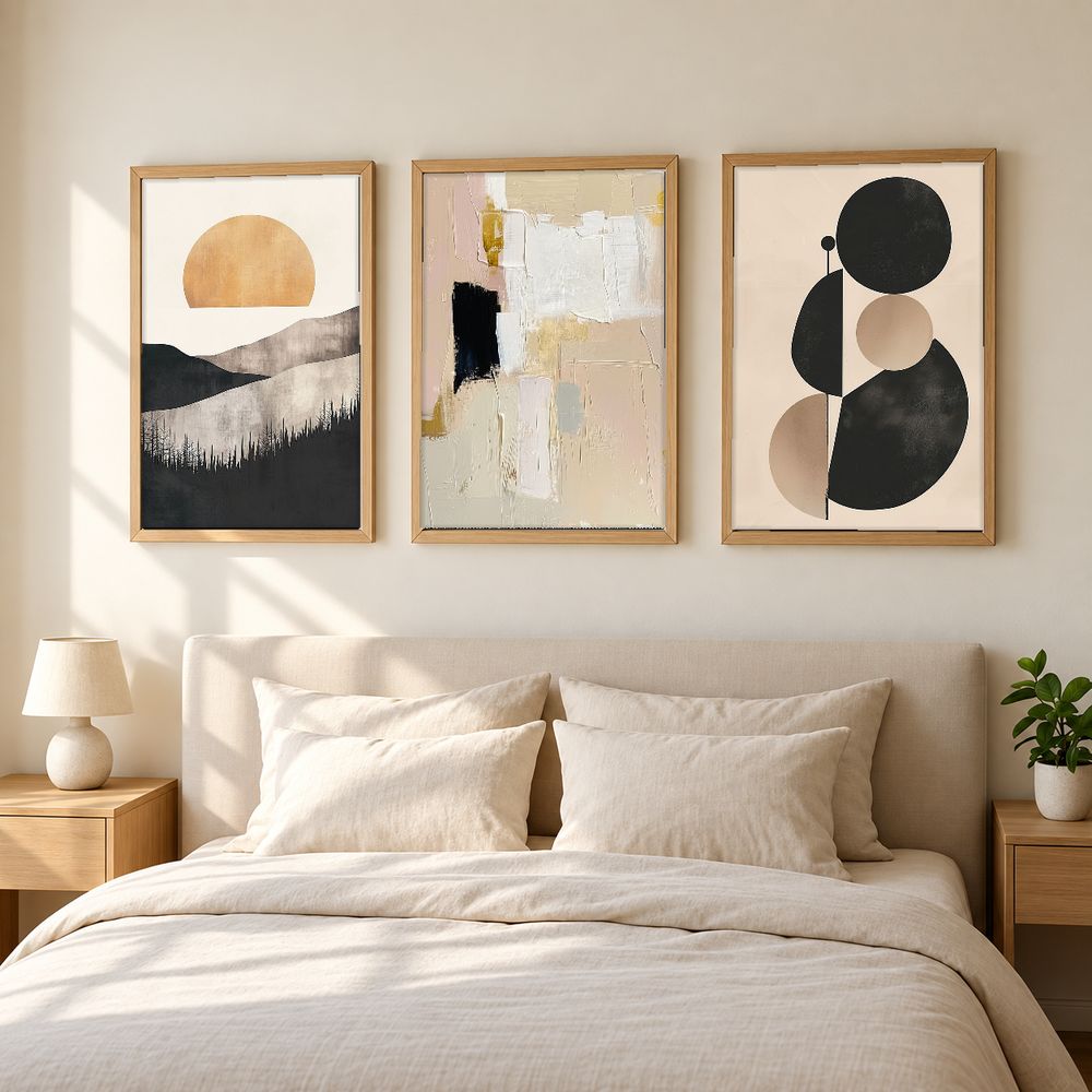 Set de 3 cuadros decorativos que combinan