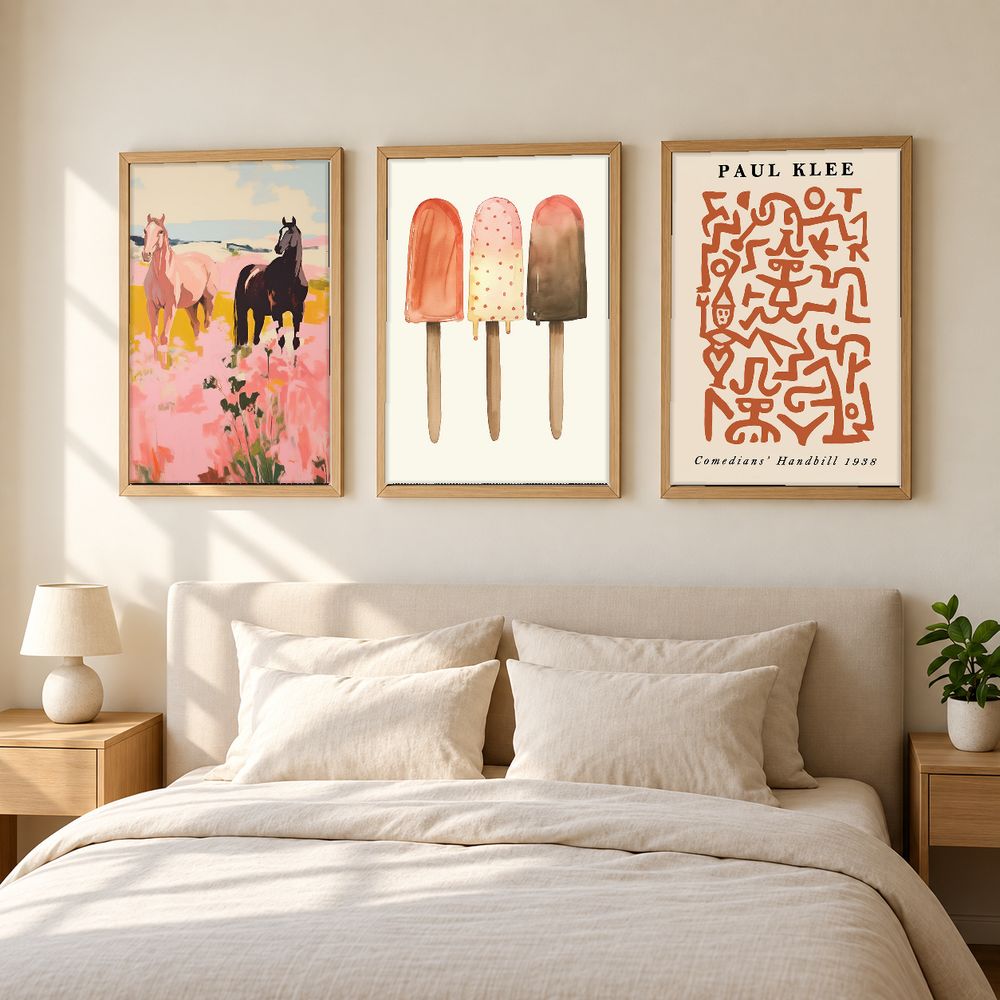 Set de 3 cuadros decorativos que combinan