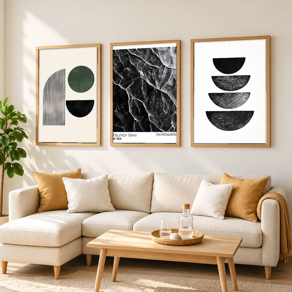 Set de 3 cuadros decorativos que combinan