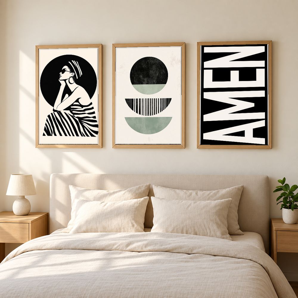 Set de 3 cuadros decorativos que combinan