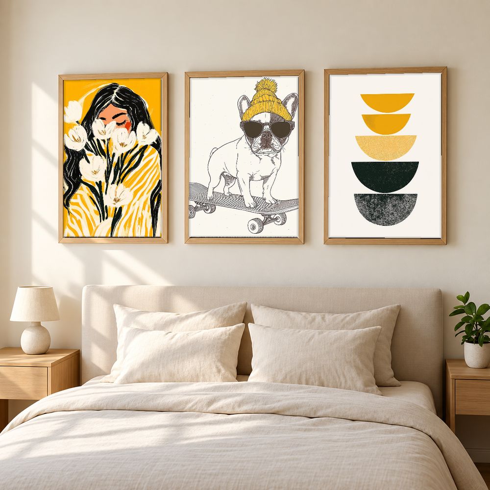 Set de 3 cuadros decorativos que combinan