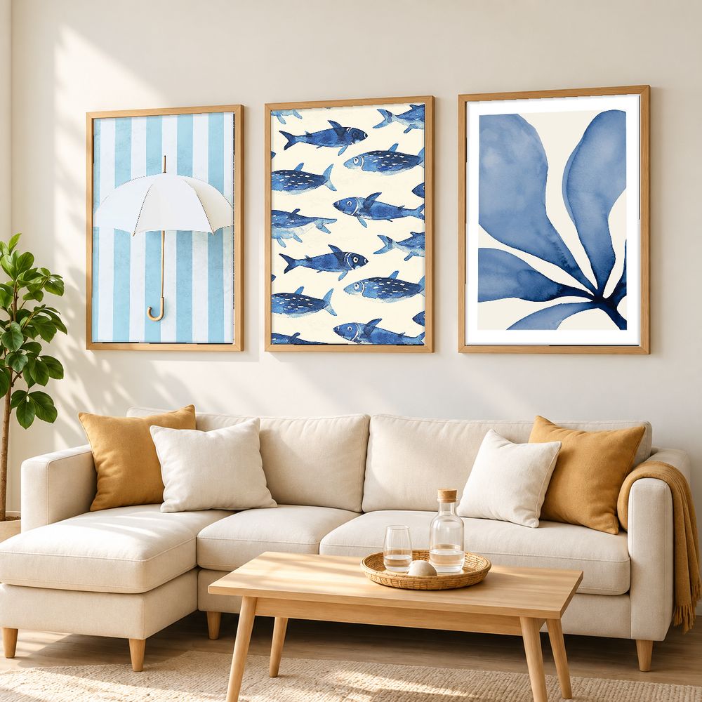 Set de 3 cuadros decorativos que combinan