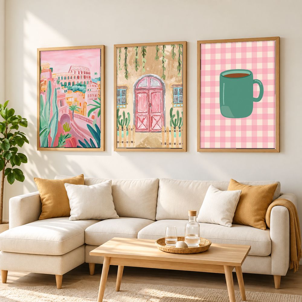 Set de 3 cuadros decorativos que combinan