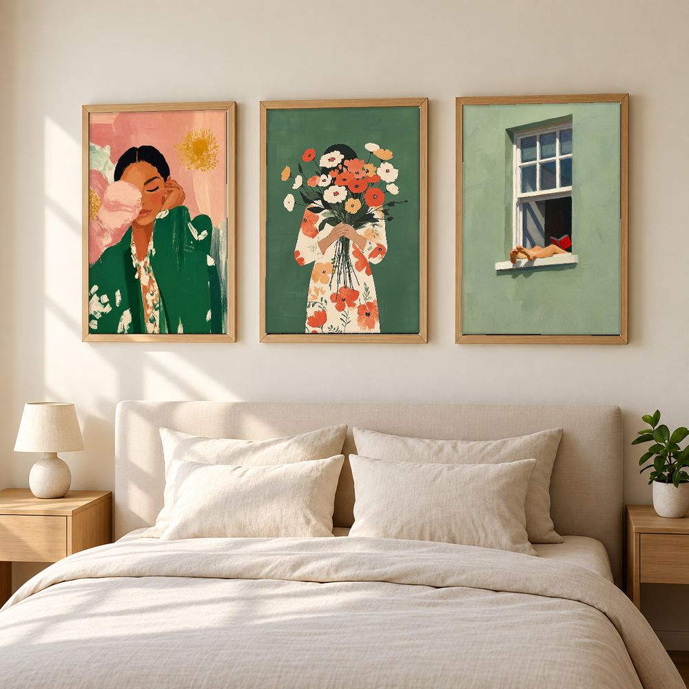 Set de 3 cuadros decorativos que combinan