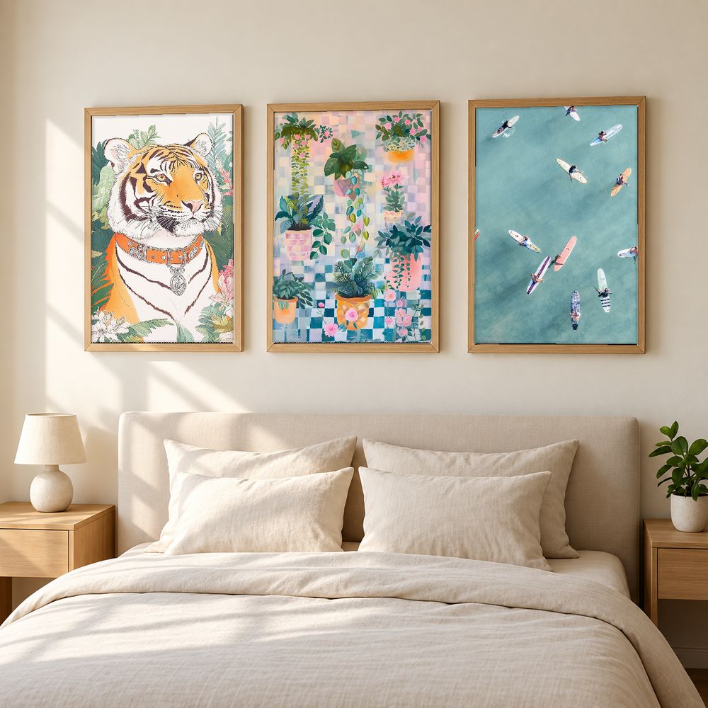 Set de 3 cuadros decorativos que combinan