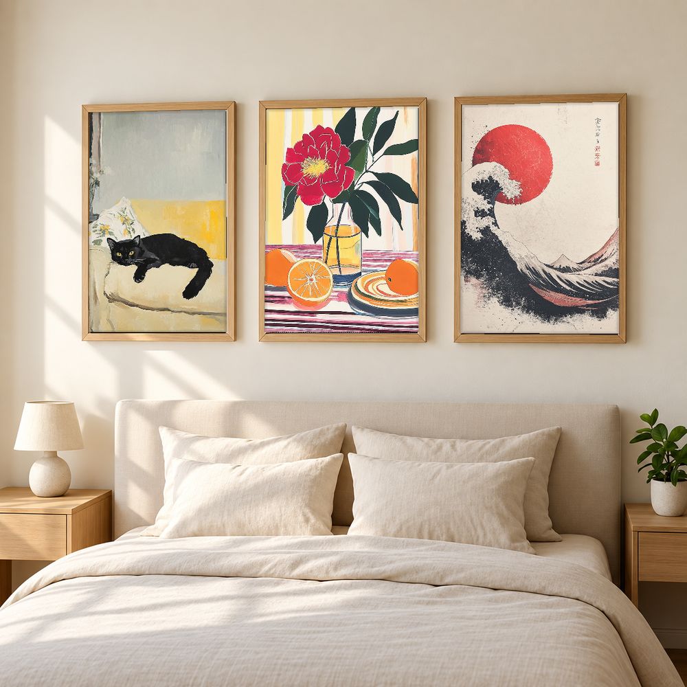 Set de 3 cuadros decorativos que combinan