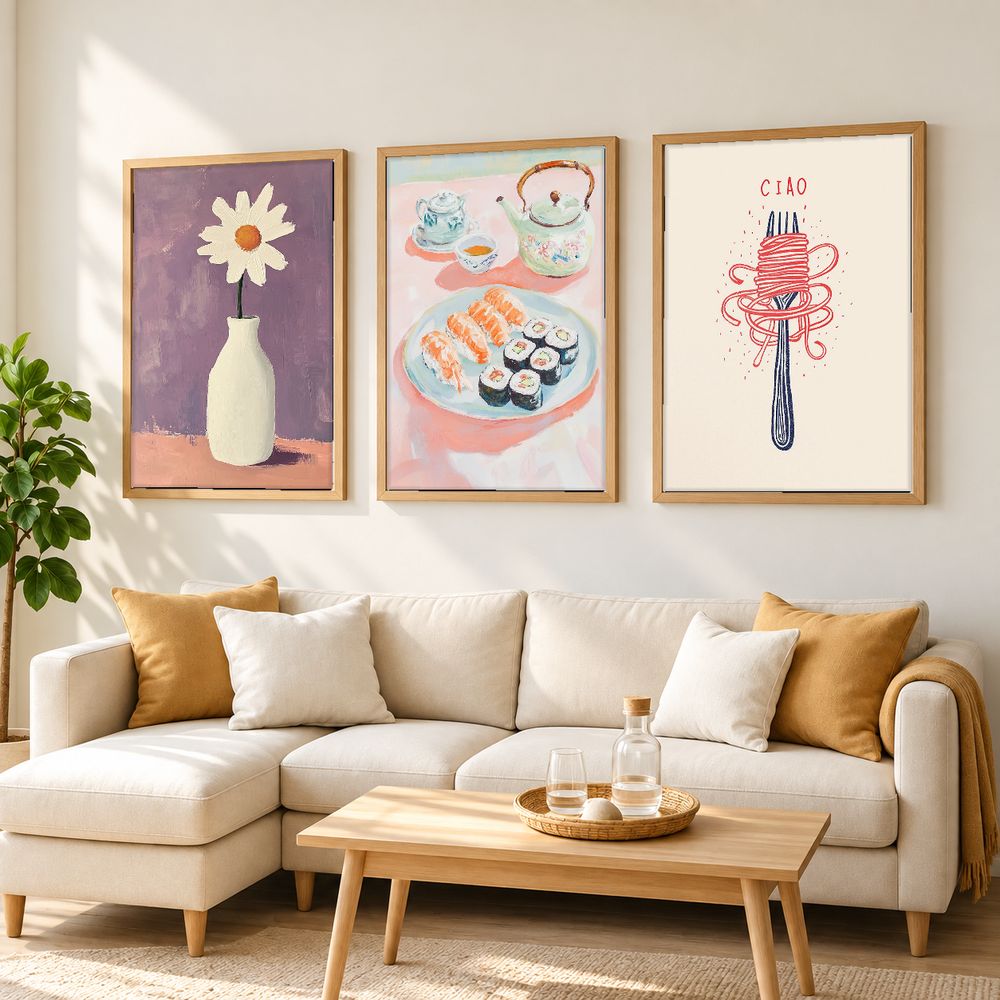 Set de 3 cuadros decorativos que combinan