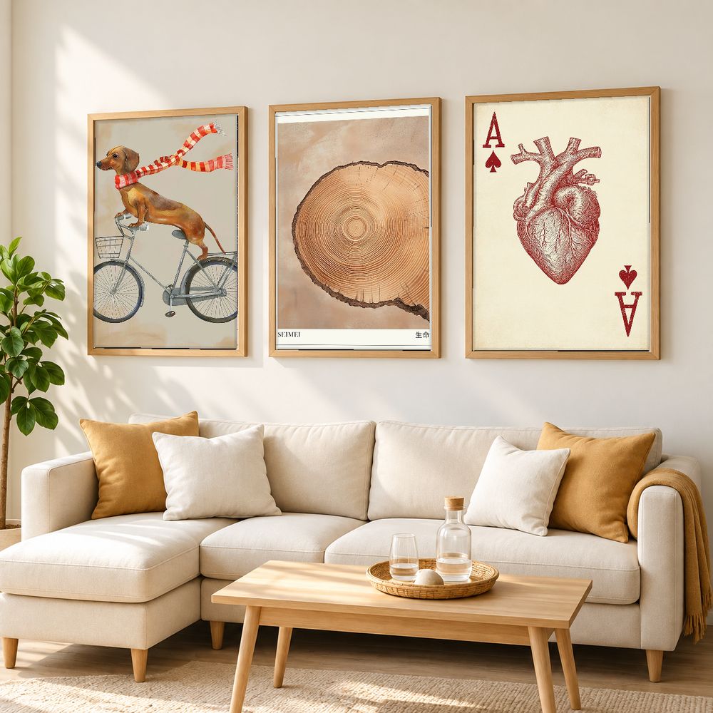 Set de 3 cuadros decorativos que combinan