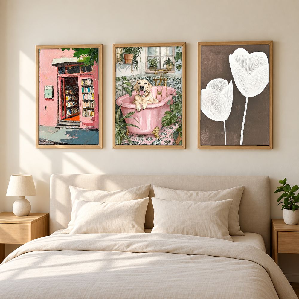 Set de 3 cuadros decorativos que combinan