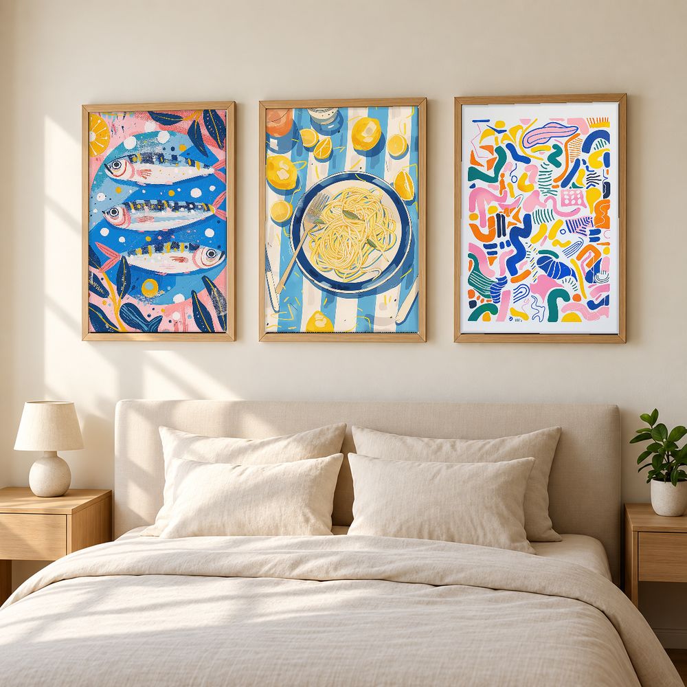 Set de 3 cuadros decorativos que combinan