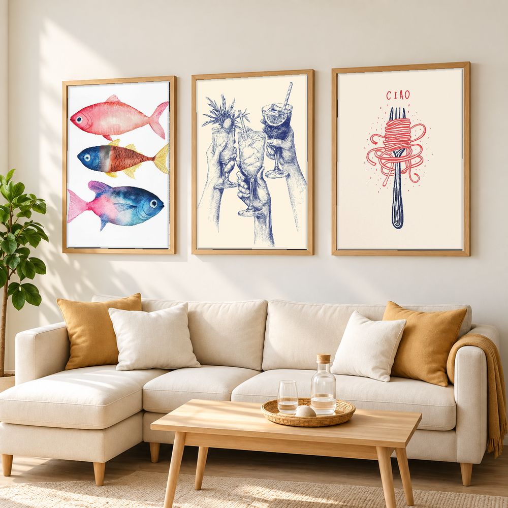 Set de 3 cuadros decorativos que combinan
