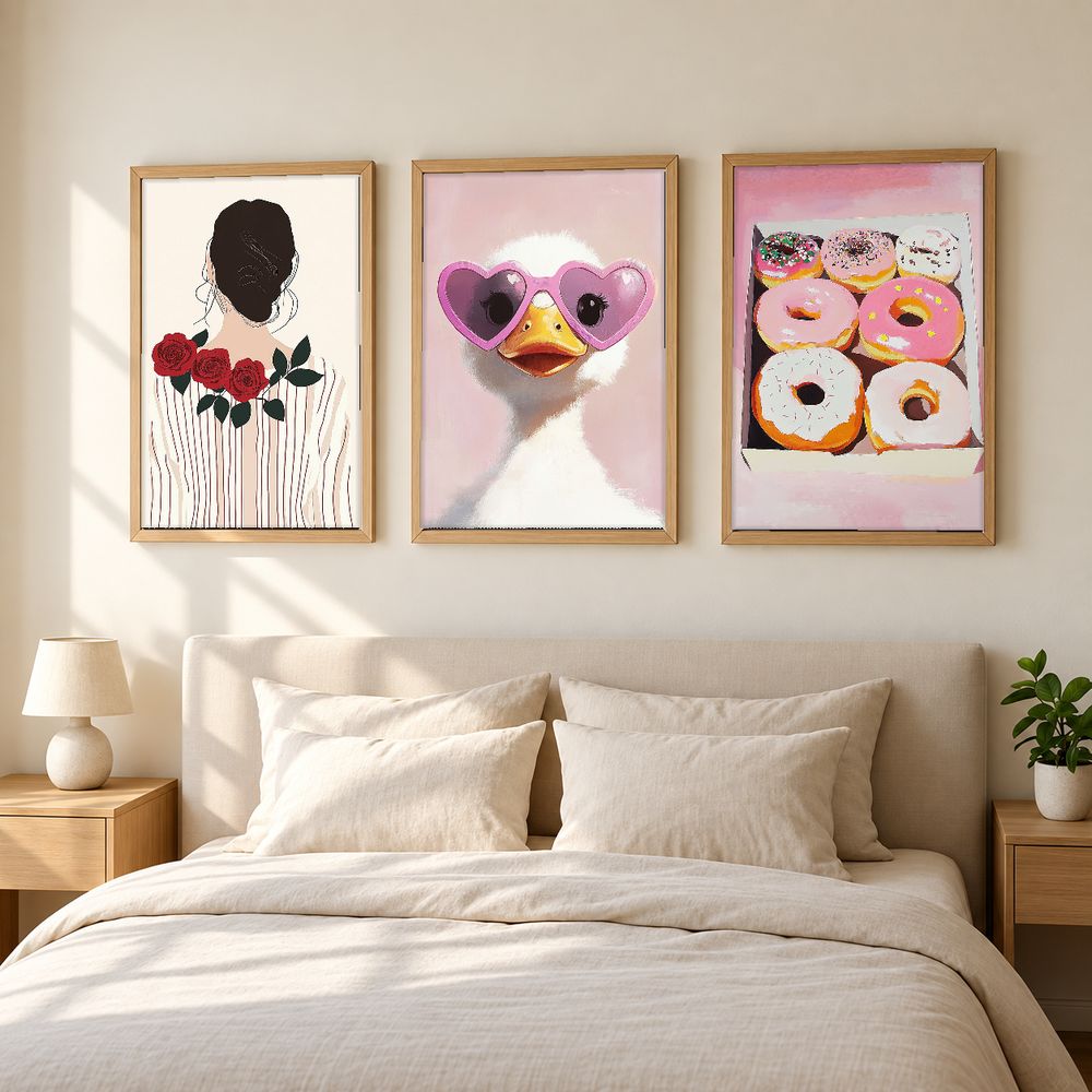 Set de 3 cuadros decorativos que combinan
