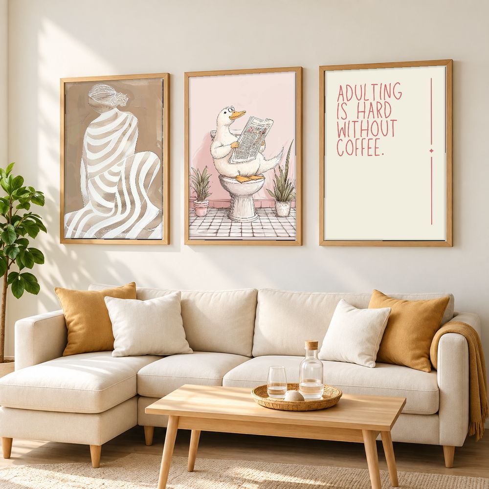 Set de 3 cuadros decorativos que combinan